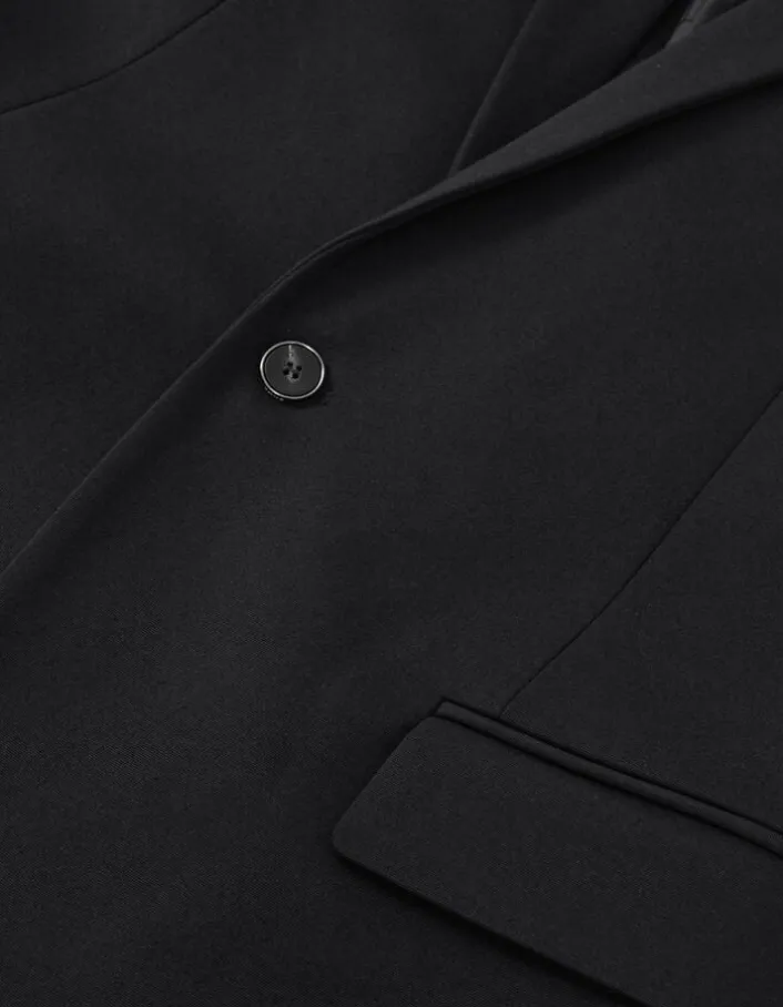 Veste de costume SLIM noire maille Milano Homme