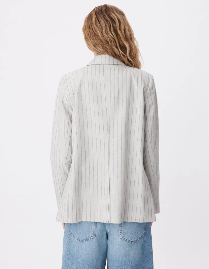 Veste de tailleur beige rayures tennis Femme
