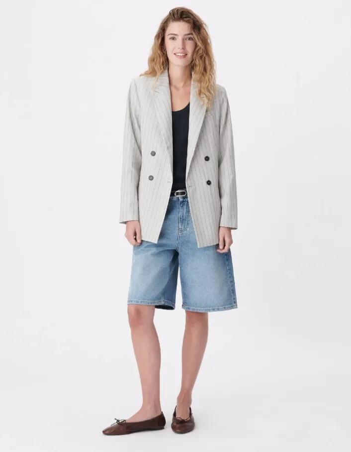 Veste de tailleur beige rayures tennis Femme