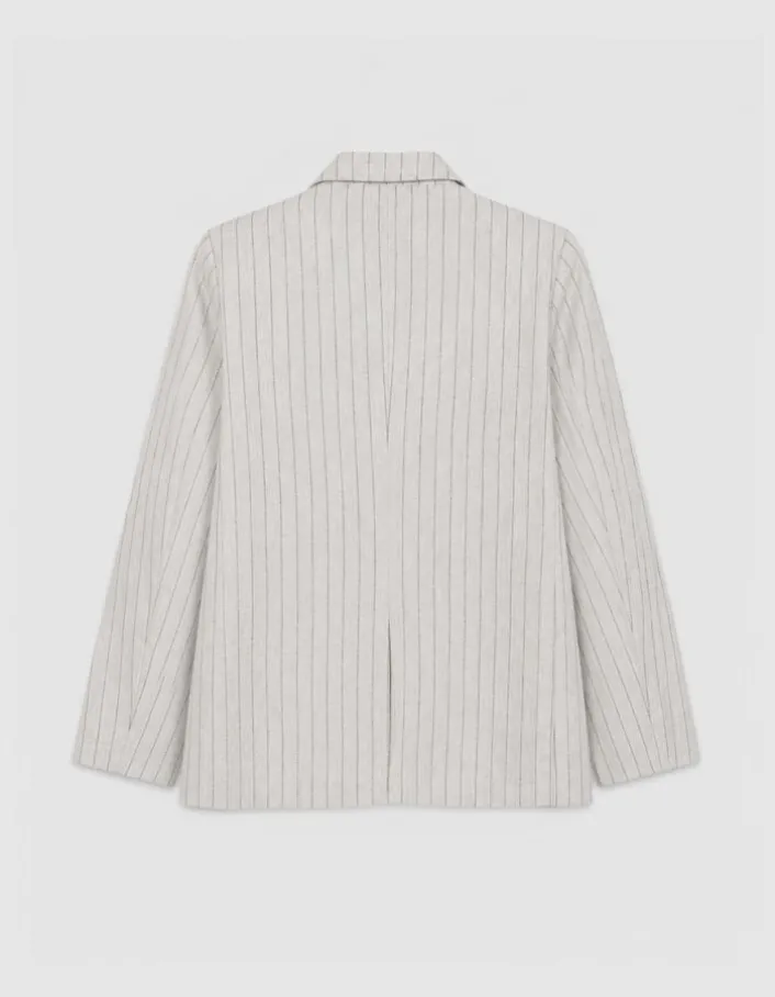 Veste de tailleur beige rayures tennis Femme