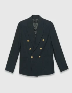 Veste de tailleur marine fit large rayures tennis Femme