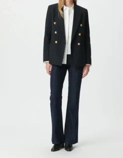 Veste de tailleur marine fit large rayures tennis Femme