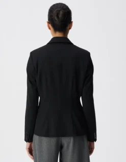 Veste de tailleur noire ajustée Femme