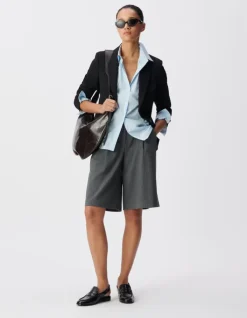 Veste de tailleur noire ajustée Femme