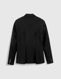 Veste de tailleur noire ajustée Femme
