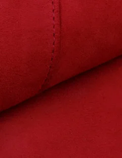 Veste en cuir velours rouge Femme